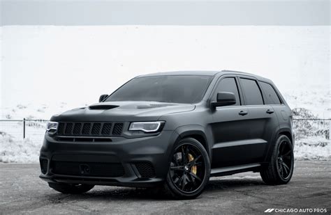 Client Feature: Jeep Trackhawk - Avery Satin Black Vinyl Wrap