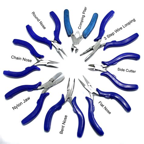 Buy Jewellery Making Stainless Steel Pliers Tool, Pack Of 8 Pliers Combo Online India at ...