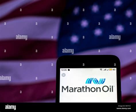 Marathon Oil Corporation logo seen displayed on smart phone Stock Photo - Alamy