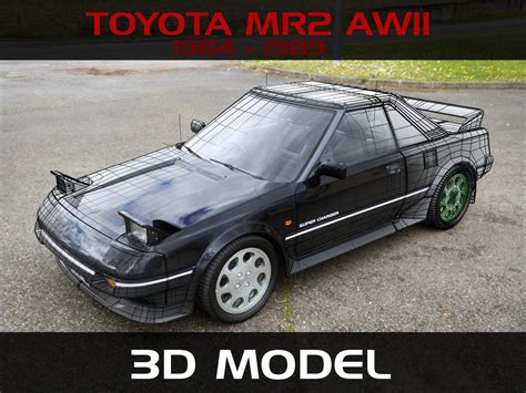 'Toyota MR2 AW11 1989' by miika2. Toyota MR2 AW11 3D modelToyota MR2 mk1 AW113D model of the ...