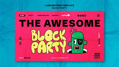 Free PSD | Block party template design