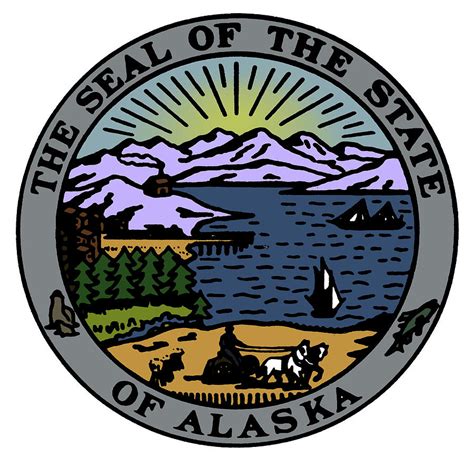 Alaska State Seal Drawing by Granger - Pixels