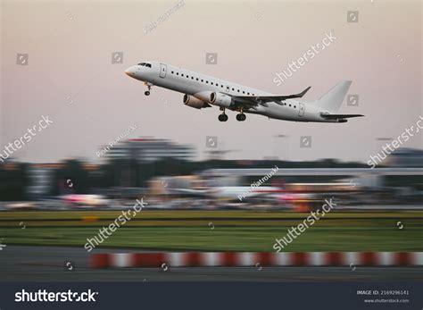 Airplane Taking Off Airport Stock Photo 2169296141 | Shutterstock