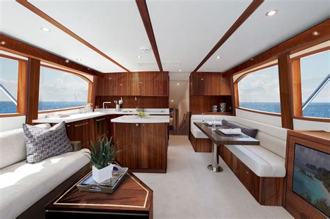 GT54 Convertible Sportfishing Yacht | Hatteras Yachts | Yacht interior design, Boat interior ...