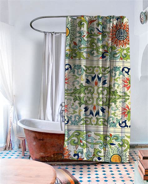 vintage shower curtains - Awesome Home Office Living Room Ideas Halehighschoolinfo