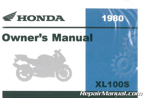 1980 Honda XL100S Motorcycle Owners Manual