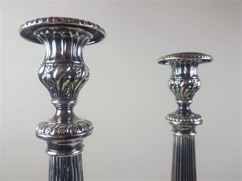 Proantic: Pair Of Silver Candlesticks