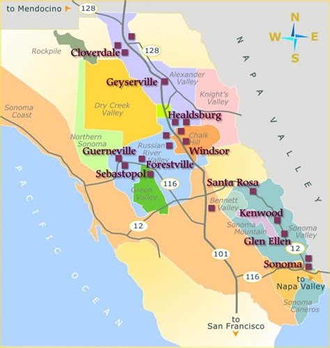 Sonoma Valley California Map - Printable Maps