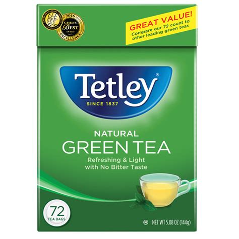 Tetley All Natural Green Tea, 72 Count Tea Bags - Walmart.com