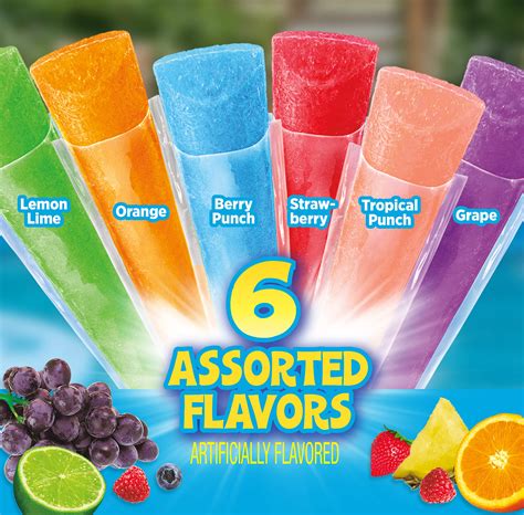 Fla-vor-ice Freeze Pops, x 45 Assorted Flavors Oz その他 | blog ...