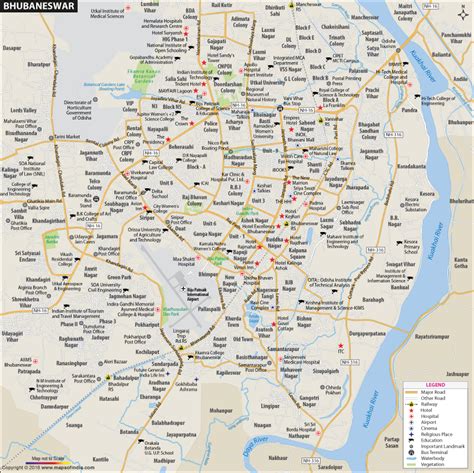 Bhubaneswar Map - Odisha Tourism