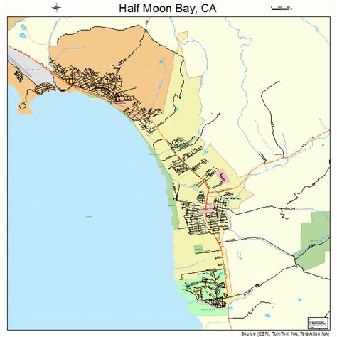 Half Moon Bay California Street Map 0631708