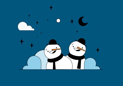 Free Snowman couple vector 614758 Vector Art at Vecteezy