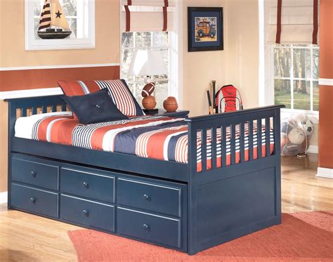 Leo Twin Trundle Storage Bed from Ashley (B103-50D-50T-53-83) | Coleman ...