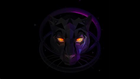 HD wallpaper: black panther logo, panthers, illuminated, purple, studio shot | Wallpaper Flare