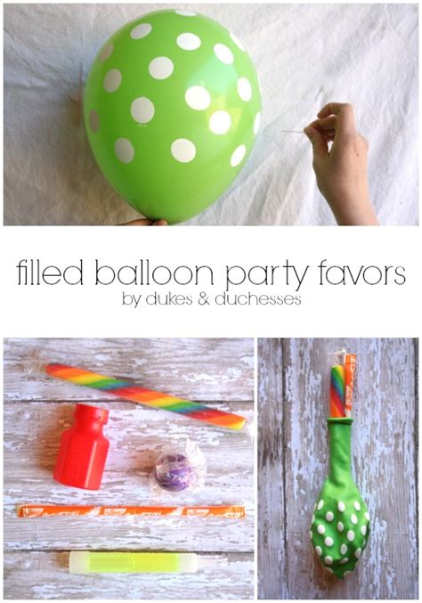 Filled Balloon Party Favors - Dukes and Duchesses