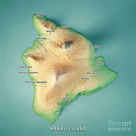 D Topographic Map Hawaii Island Map | The Best Porn Website