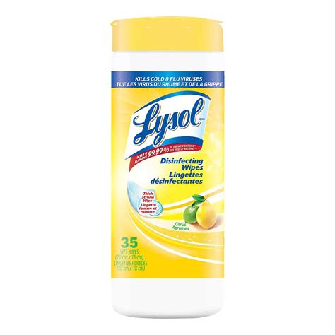 Lysol Disinfecting Surface Wipes, Citrus, 35 Wipes, Disinfectant ...