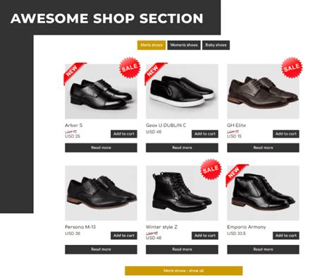 Shoe Store - Free eCommerce website template | Free eCommerce website ...