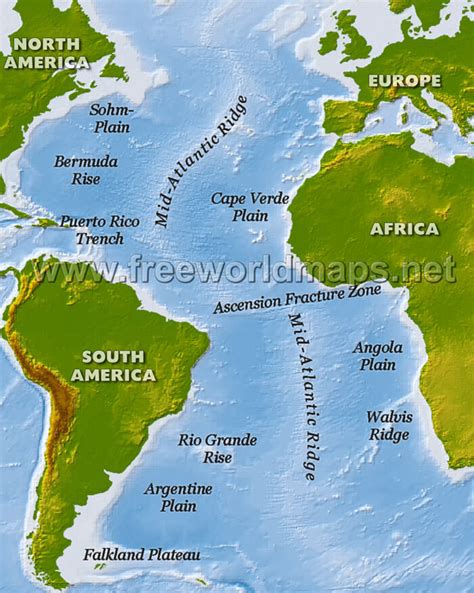 A Picture Of The Atlantic Ocean On A Map - Infoupdate.org