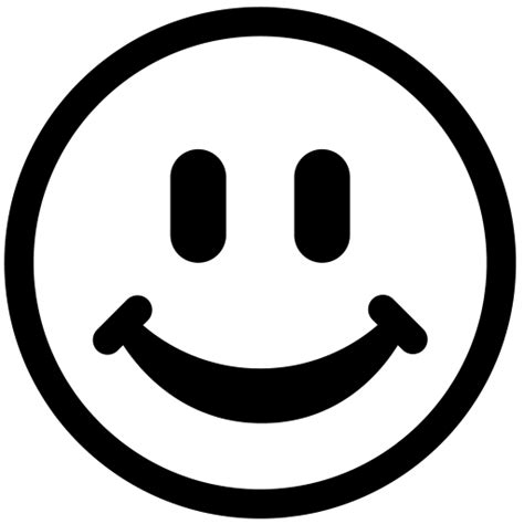 Smiley face clip art black and white