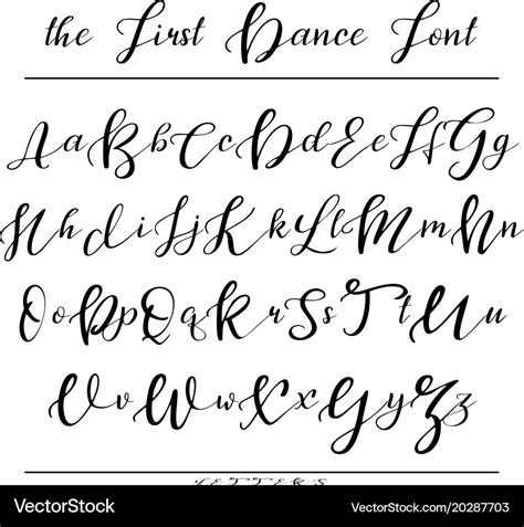 Cursive Calligraphy Fonts Alphabet