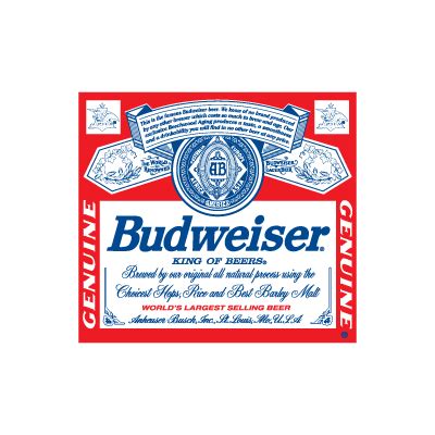 Budweiser Beer logo vector in (.EPS, .AI, .CDR) free download