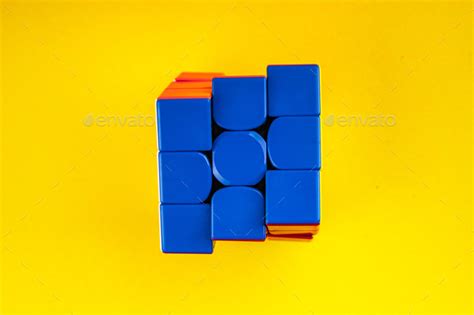 Rubik's Cube Speedcubing educational game concept speed cubing fine motor game copy space ...