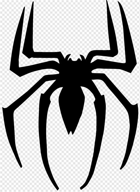 Spider-Man logo, Spider-Man Venom Logo Super-herói, aranha, heróis, monocromático, simetria png ...