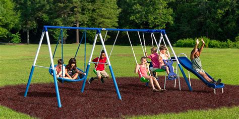 All Star Playground Metal Swing Set Outdoor Backyard Playset Play Fun Kids Child | eBay