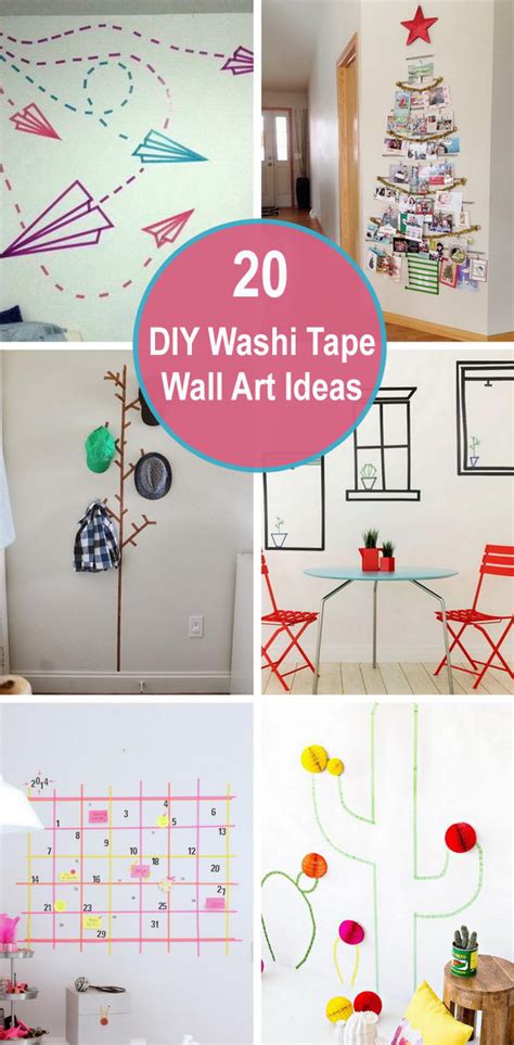 20+ DIY Washi Tape Wall Art Ideas