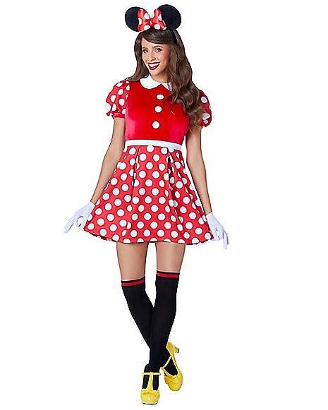 Outlet Shopping Minnie Mouse Costume Red Dress Womens Classic Adult ...