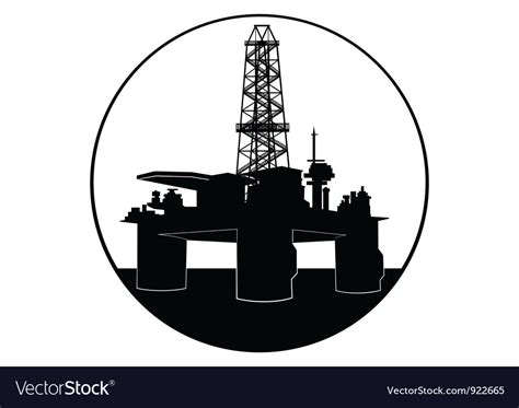 Oil drilling rig Royalty Free Vector Image - VectorStock