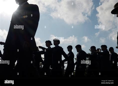 Silhouette of soldiers marching Stock Photo - Alamy