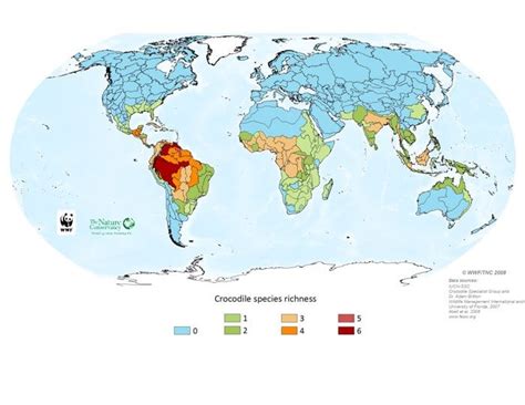 Crocodile Species Richness [700x541] : MapPorn