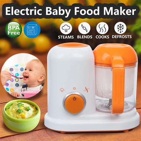 Electric Baby Food Maker Multi function Toddler Blenders Steamer Processor BPA Free Food Graded ...