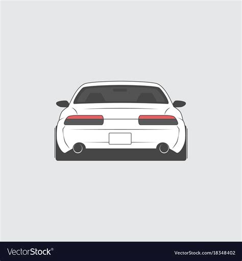 Sport car back view Royalty Free Vector Image - VectorStock