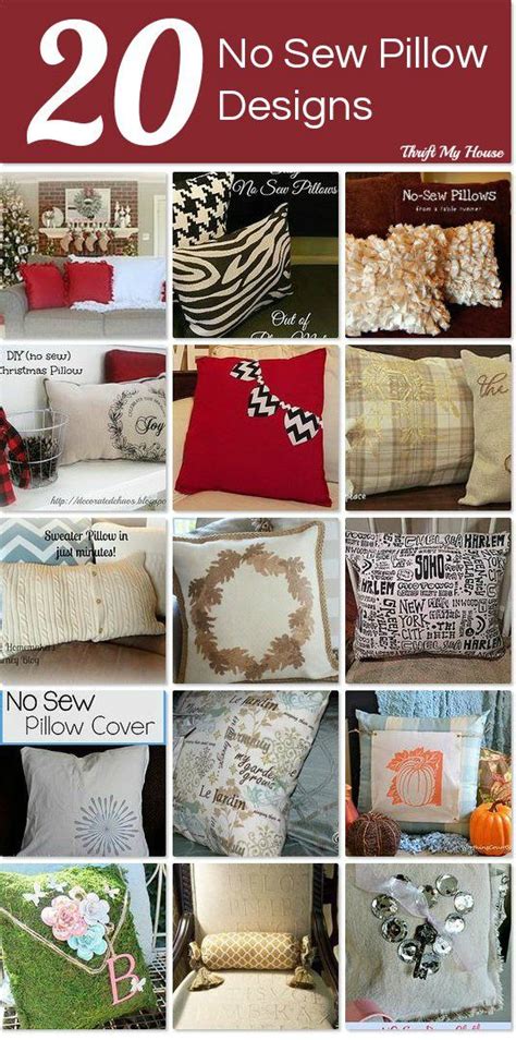 DIY 20 No Sew Throw Pillow Designs | New Craft Works