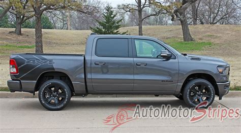 2019 2020 Dodge Ram Rebel Side Decals, Ram 1500 Body Stripes | Auto Motor Stripes Decals Vinyl ...