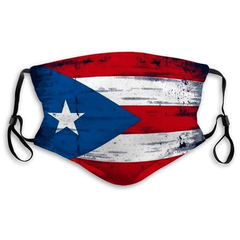 Amazon.com : Comfortable Printed mask, Grunge Flag of Puerto Rico for You，Windproof Facial ...