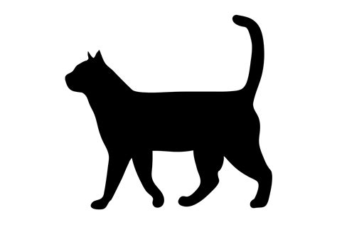 Cat Walking Black Silhouette Free Stock Photo - Public Domain Pictures