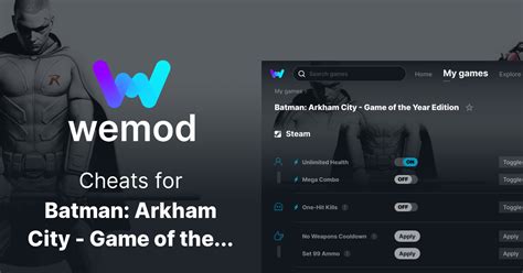 Batman: Arkham City - Game of the Year Edition Cheats & Trainers for PC ...