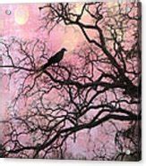 Gothic Fantasy Surreal Nature - Haunting Pink Trees Limbs With Haunting ...