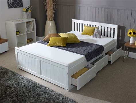 4FT Small Double Bed Pine Frame with 6 Drawers Finished in White | in Bristol | Gumtree