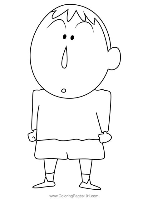 Bo Suzuki Crayon Shin chan Coloring Page for Kids - Free Crayon Shin-chan Printable Coloring ...