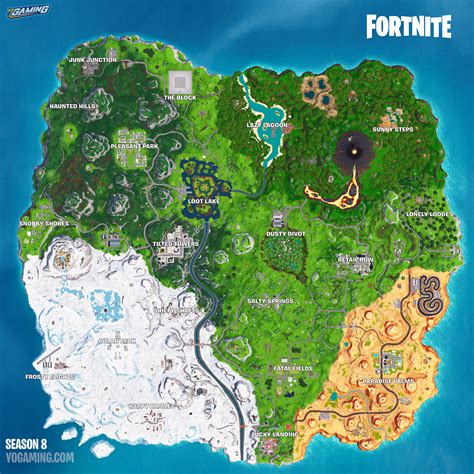 Fortnite Season 8 Map + Names – High Resolution Download – YoGaming.com