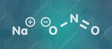 Sodium nitrite chemical structure, illustration - Stock Image - F030 ...