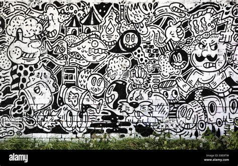 Black And White Cartoon Graffiti