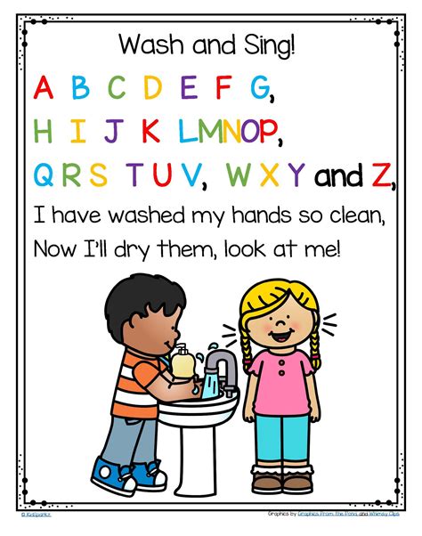 Washing Hands Poster Song in Color and B-W FREE | Preschool songs, Classroom songs, Preschool ...