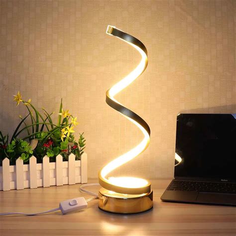 Creatives Design Spiral Modern LED Table Desk Lamp 24w Warm White Light ...